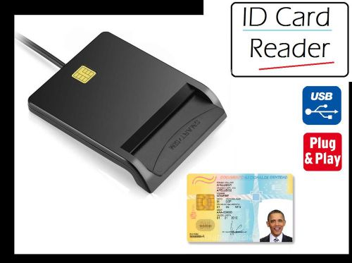 Smart Card Reader ID DNI USB - CAC Access  Sim Adapter Lector Tarjeta MicroSIM