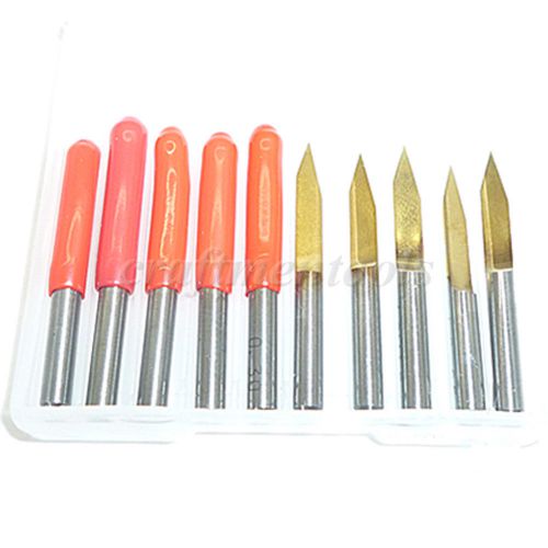 30 degree 0.2mm carbide engraving bits ti cnc router pcb board cutter pack of 10 for sale