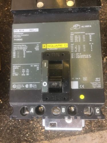 Square d fh36040 i line circuit breaker for sale