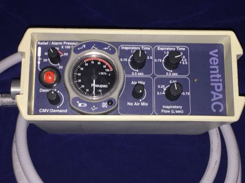 Pneupac ventipac 200d oxygen ventilator oxylog parapac for sale
