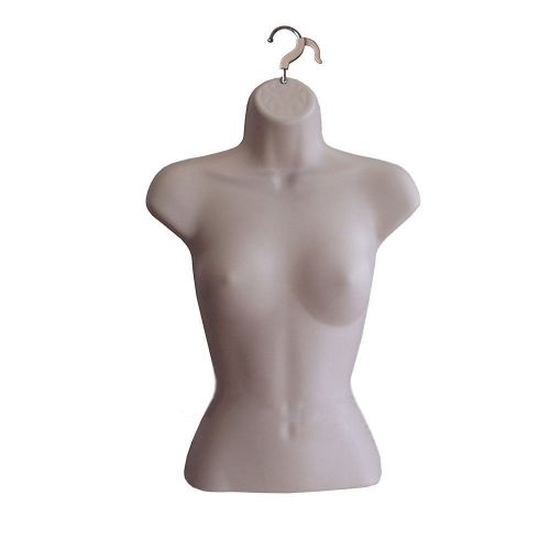 New half hanging torso female body form plastic mannequin clothing display nude for sale