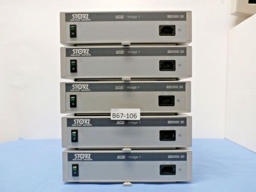 Karl Storz 22200020 SCB Image 1 Console, Endoscopy camera processors Lot of 5