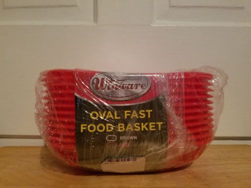 NEW Winware Oval Fast Food Basket, red. 12 ct.