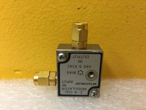 Wiltron 660-D-9342, 2 to 8 GHz, 15 VDC, SMA (M-M) Coaxial Modulator Assembly