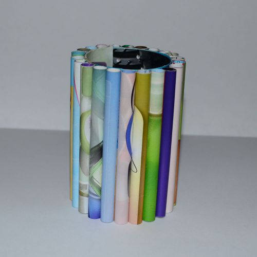 Rolled magazine pen, pencil holder/organization. office and home decor. handmade for sale
