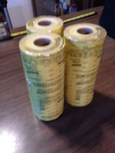 LABELS &#034;YELLOW&#034; FOR MONARCH 1110 3 SLEEVE (48 ROLLS)