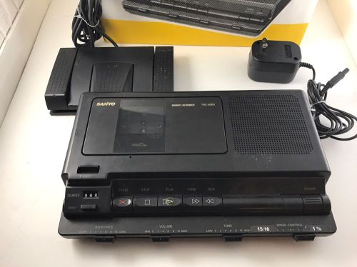 Sanyo TRC8080 Memo-Scriber Standard Cassette Transcriber Foot Control FS-50