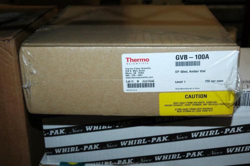 Thermo scientific ep 40 ml amber vials gvb-100a - new for sale