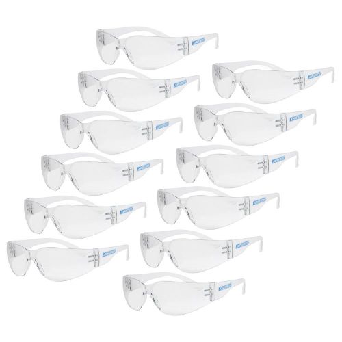Jorestech eyewear  protective safety glasses uv 400 pack of 12 (clear) clear for sale