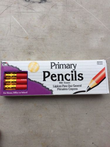 Charles Leonard Inc. Pencil with Eraser, 13/32 Inches, Black, 12/box (65505)