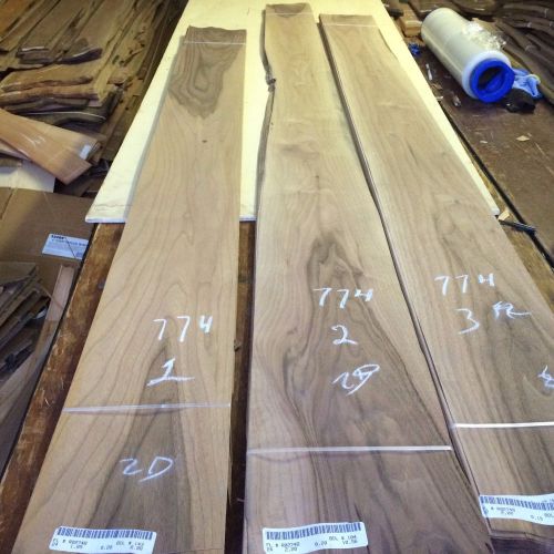 Wood Walnut veneer  3 bundle  total 80 pcs RAW VENEER  774. flat cut.