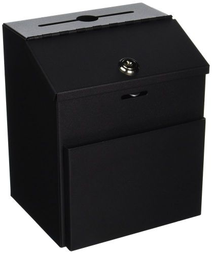 Displays2go Suggestion Box with Lock for Wall Mount or Tabletop Use Locking H...