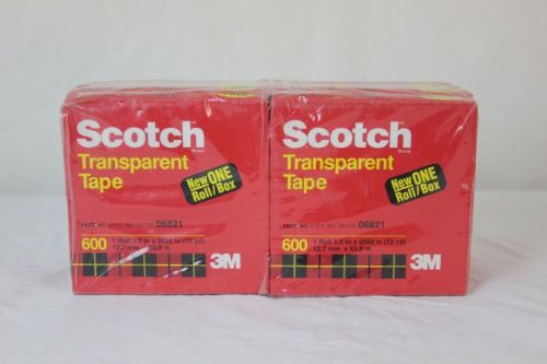 Scotch 600 Transport Tape 06821 BRAND NEW LOT OF 12 Packs NEW SEALED