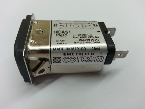 Tyco 2-1609075-5 corcom 10das1 f7987 rfi power line filter dc inlet connector for sale