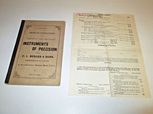 1906 1907  C.L.Berger Catalogue Engineers&#039; &amp; Surveyors&#039; Instruments of Precision