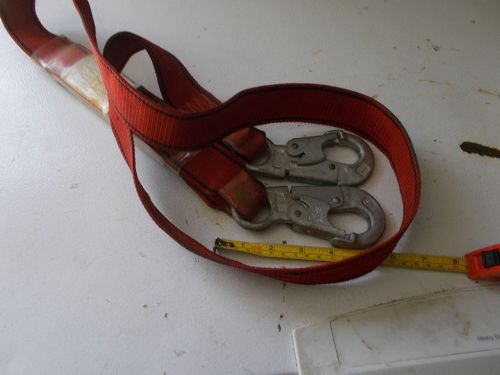 protecta  6ft used safty harness rope polyester 6in hooks protective gear