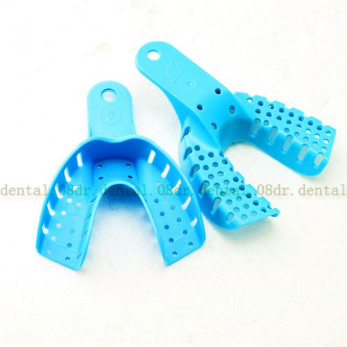Dental plastic disposable impression trays perforated autoclavable um #3 10 pcs for sale