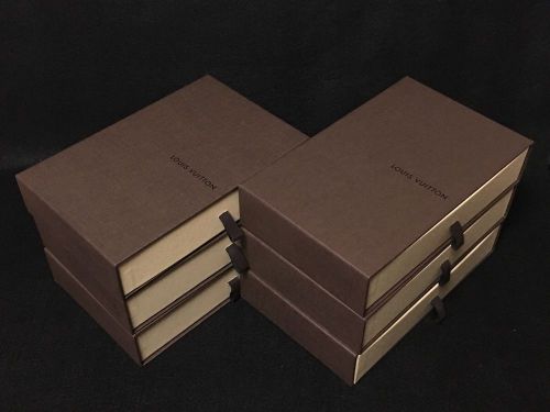 Authentic LOUIS VUITTON Empty LV Wallet Purse Free shipping Pre-Owned Box 6 set