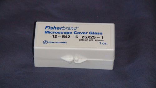 FISHERBRAND MICROSCOPE COVER GLASS 12-542-C 25 x 25 1oz.