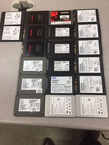 solid state drive lot of 20 different models and different sizes all tested