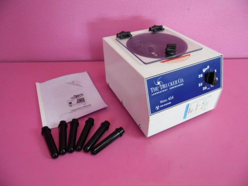 Drucker 614 centrifuge with 6 place fixed angle rotor for sale