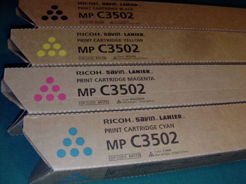 Ricoh Savin Lanier 4 Print Cartridges MP C 3502 toner