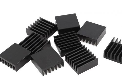 50pcs 14x14x6mm Black Aluminum Anodized Heatsink Cooler Extruded IC GC Cooling