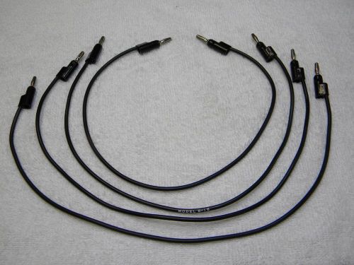 Set of 4, Pomona Banana Plug Patch Cord, B-18, Black, 15 Amp, NEW