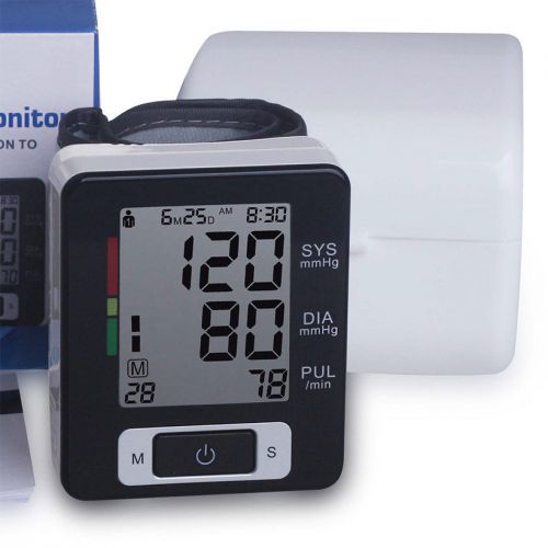 Automatic Wrist Blood Pressure Monitor Tonometer Meter Digital LCD Screen JL