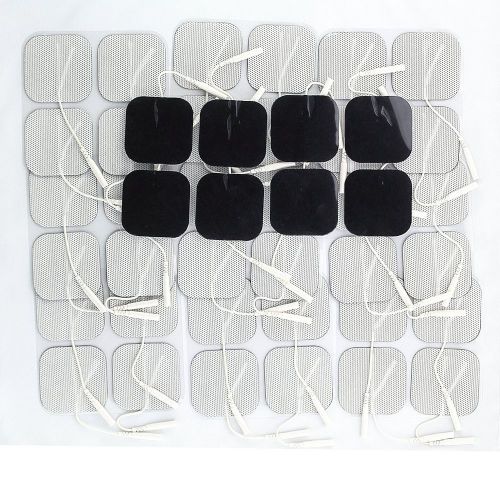 Syrtenty 2 Square TENS Unit Electrodes 2x2 - 44 Pack Electrode Pads for TENS M