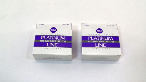 Platinum line starfrost microscope slides r 7200 45deg ground white end 144pcs for sale