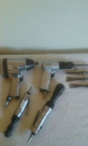 Lot of 4 pneumatic tools