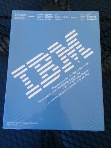 Sealed 50 sheets IBM Color Laser Printer Transparency Film 8.5x11 215.9mm X 279.