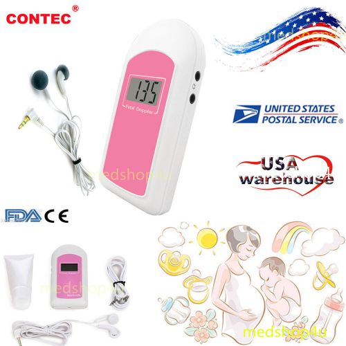 baby sound B FDA Pocket Prenatal Heart Monitor,Fetal Heart Doppler Headset+GeLUS