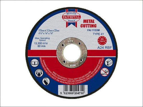 Faithfull - cut off disc for metal 115 x 3.2 x 22mm for sale
