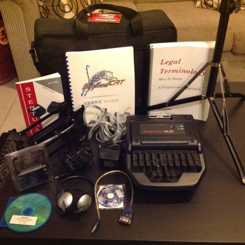 Stentura 400 srt stenograph machine with tons of accessories. metal paper tray! for sale