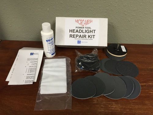 Micro-mesh acrylic automotive car lenses headlight repair kit with buffing pad for sale