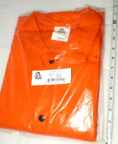 30&#034; 9 oz flame res cotton welders shirt jacket mens 2XL Orange Weld Lite 1040-2X