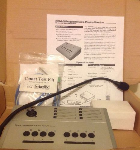 INTELIX PSM-8 PROGRAMMABLE PAGING STATION INCLUDES MICROPHONE NEW IN BOX