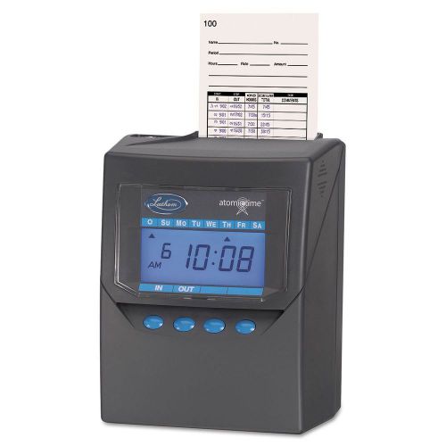 New lathem time 7500e calculating time clock recorder in charcoal gray! for sale