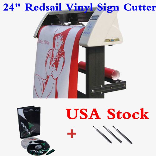 Usa stock--high quality 24&#034; redsail vinyl sign cutter with contour cut function for sale