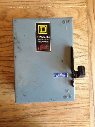 Square d 30 amp 240 vac general duty safety switch du321 series e2 3 phase for sale