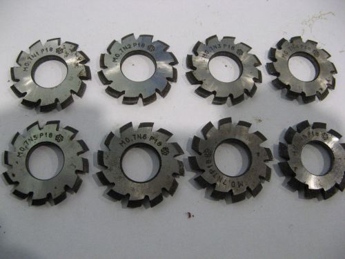 Set m0,7 n1-n8 (8 pcs) hss module involute gear cutters pa 20 deg new ussr for sale