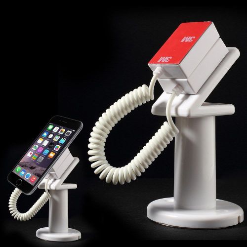 Anti-theft Security Mobile Phone Display Stand Holder 70cm Spring Wire White