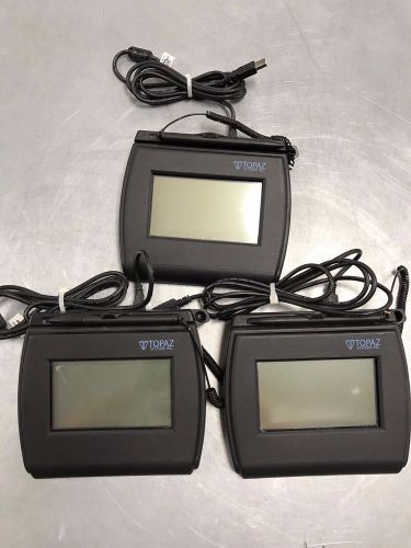 Lot of 3 Topaz Systems Electronic Signature Pads - T-LBK750-BHSB-R, Fully Tested
