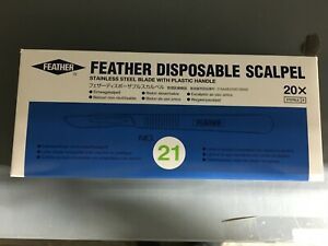 Feather Sterile Scalpels, Disposable #21, 20/bx