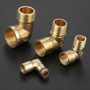 Simple Female to Male Thread 90 Degree Brass Elbow Forting Adapter Air Pipe Kit