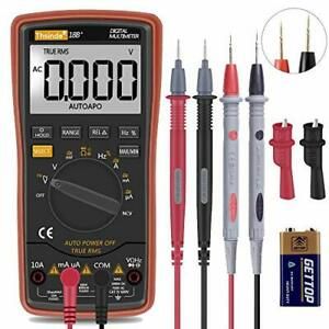 Multimetro Digital Con Rango Automatico Trms 6000 Con Bateria Cable De Prueb...