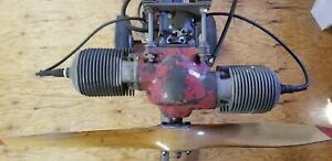Drone engine vintage WWII target 2 cyl. runs great
