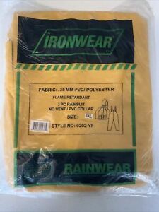 Ironwear .35mm PVC/Polyester Flame Retardant 3pc Rainsuit 4xl